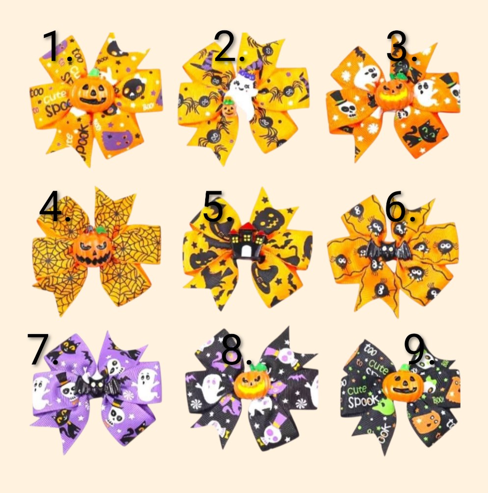 Halloween Ribbon Bow