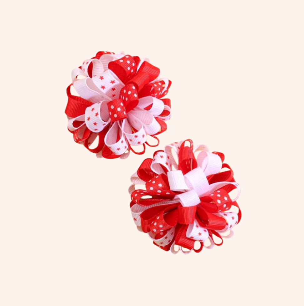 Red Pom Pom Clip
