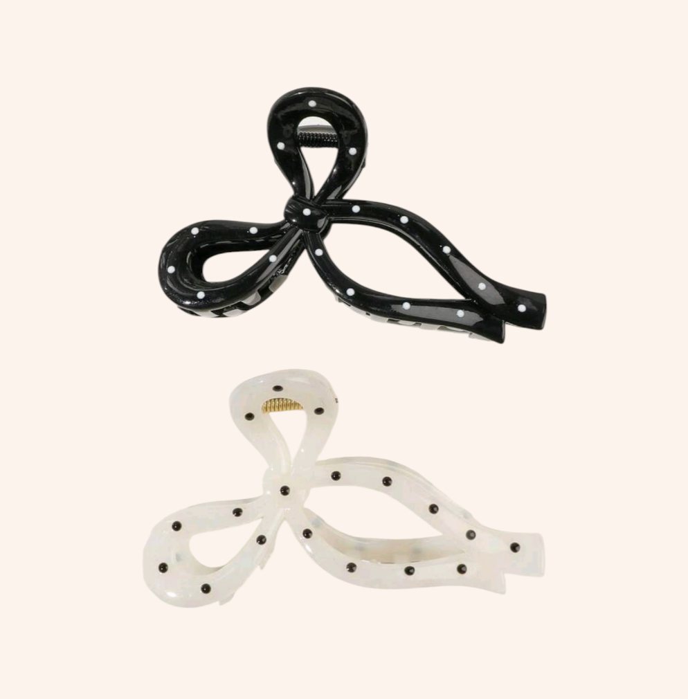 Spotty Bow Claw Clips