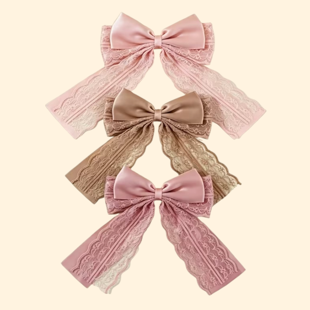Satin & Lace Bow