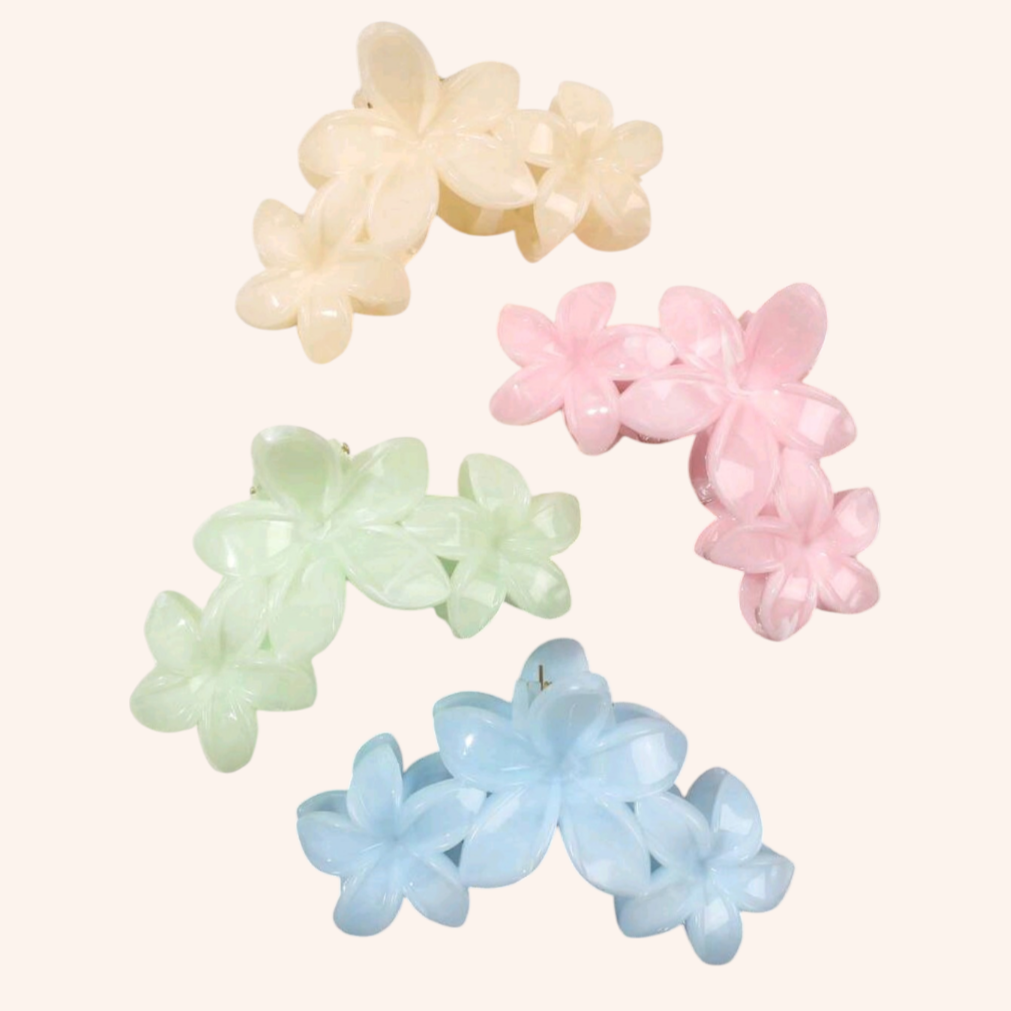Pastel Cluster Flower Claw Clips