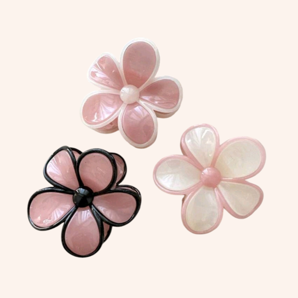 Glossy Pink Collection Claw Clip