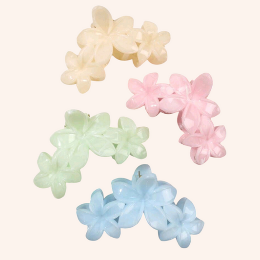 Pastel Cluster Flower Claw Clips