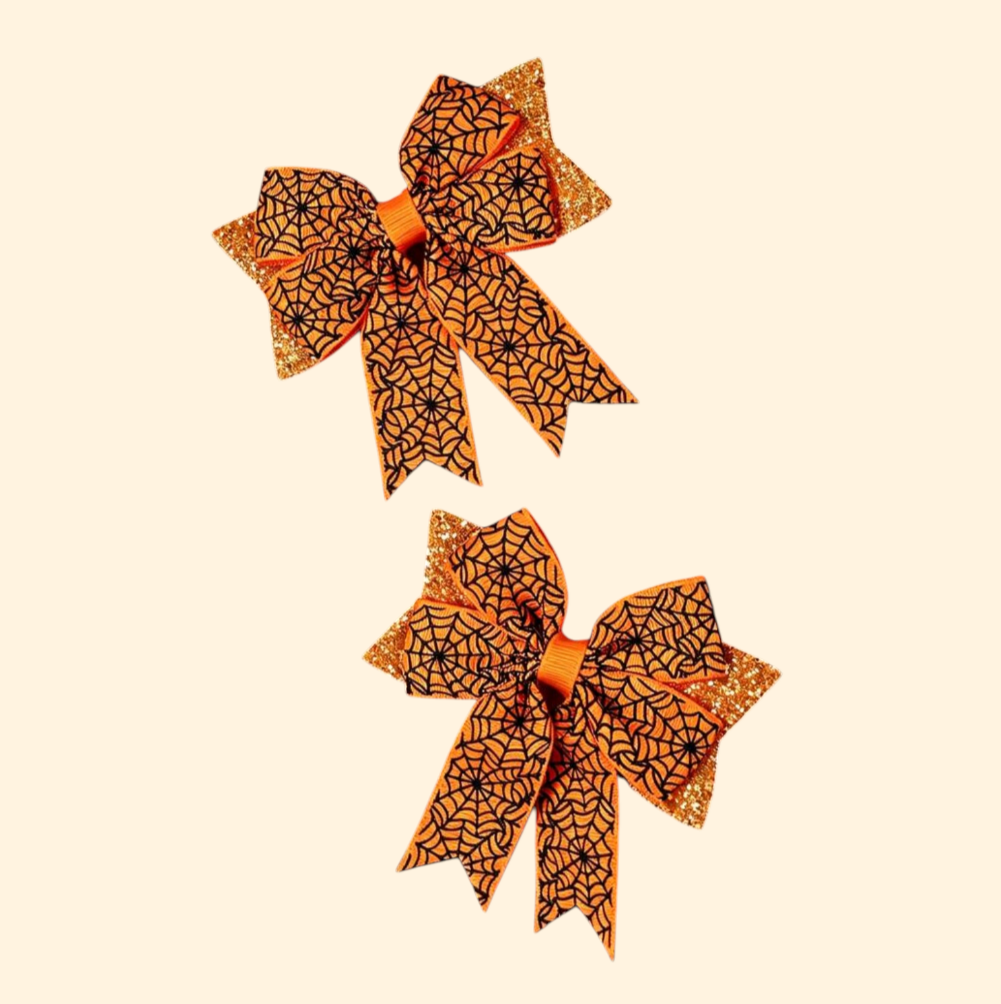 Halloween Spider web Bow