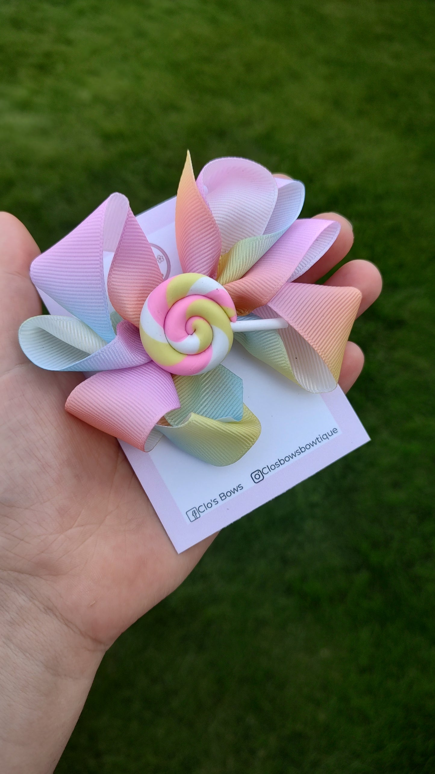 Pink lolly bow