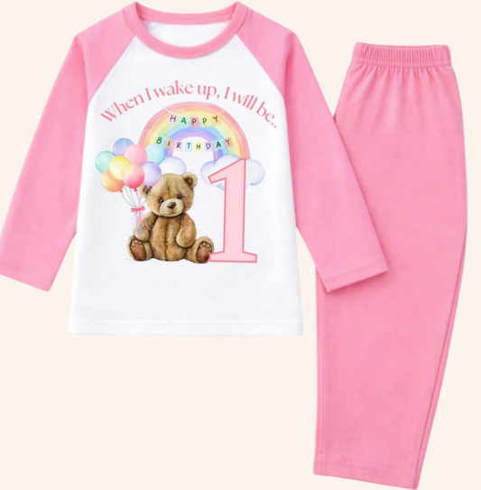 Rainbow Teddy Birthday Pjs