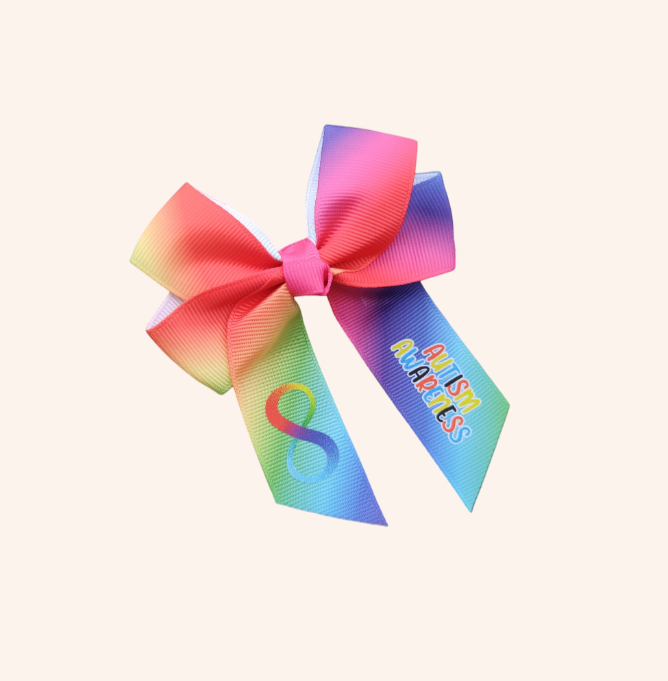 Autism Awareness Bow